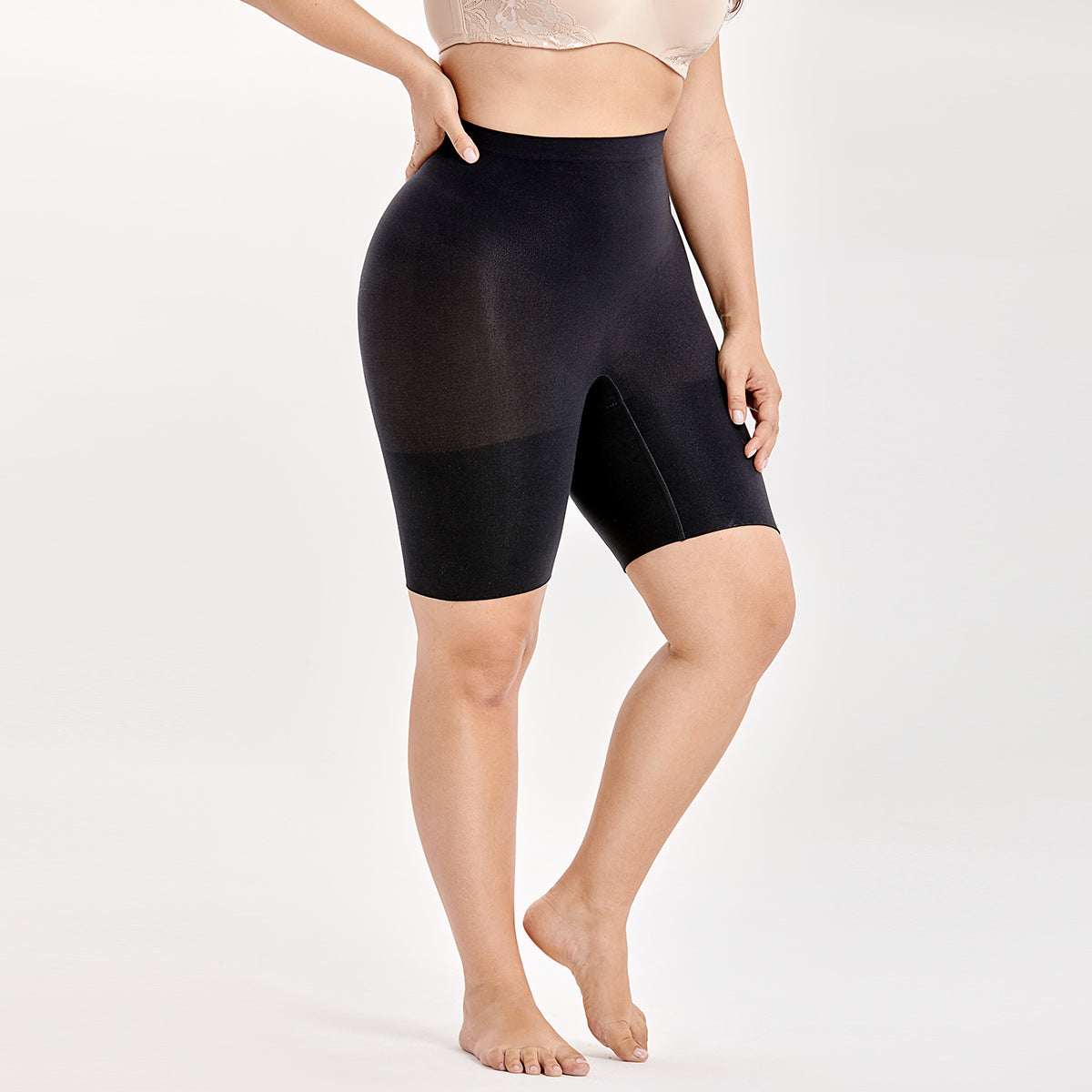High-Waist Lightweight Tummy Control Thigh Slimmer Shapewear Shorts