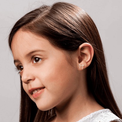 Baby/Toddler 14k Gold Plated Tiny Ribbons Stud Earrings