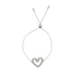 Swarovski Rhodium Plated Una Pave Heart Crystal Bracelet 5625534 (Blemished Box)
