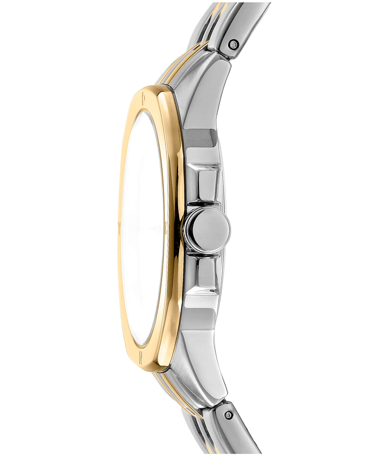 Dkny Women Watch, Two Tone Silver & Gold Color Case, Light Blue Dial, Two Tone Silver & Gold Color Metal Bracelet, 3 Hands, 5 Atm