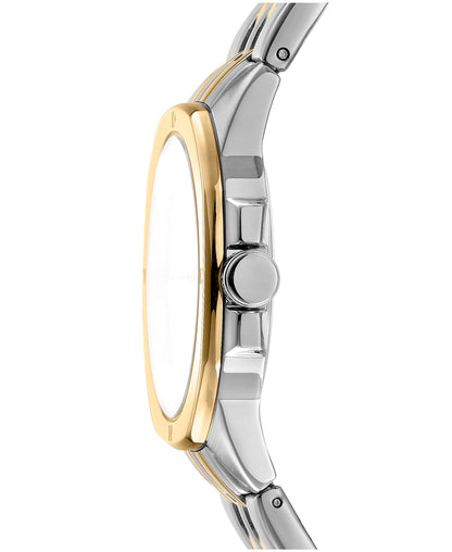 Dkny Women Watch, Two Tone Silver & Gold Color Case, Light Blue Dial, Two Tone Silver & Gold Color Metal Bracelet, 3 Hands, 5 Atm