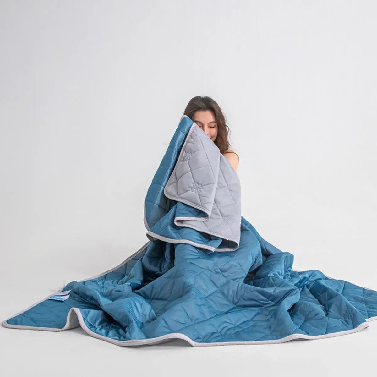 Dual-Sided Cooling Throw Blanket