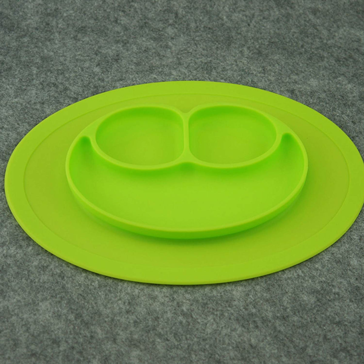 1947Kitchen 2-Pack: Silicone Feeding Placemat And 3-Section Plate