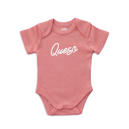 Frankie Jean Queso Cursive Onesie