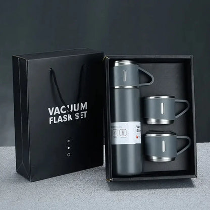 500ml Vacuum Insulated Stainless Steel Thermos with 3 Lids