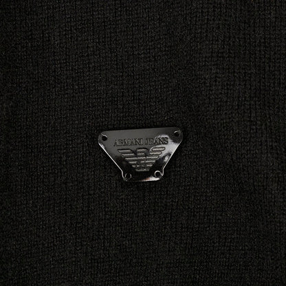 Armani Jeans Wool Cashmere Men's Black Jumper 6Y6MD2 - Small