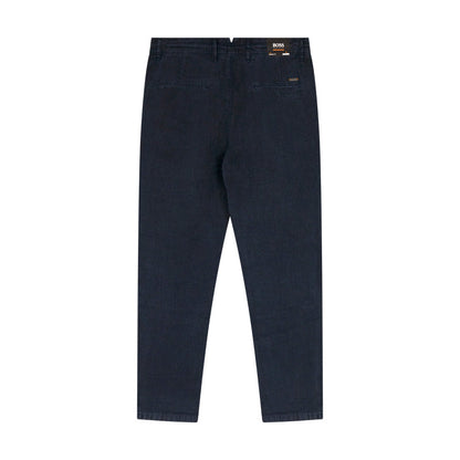 Hugo Boss Navy Tapered Fit Trousers