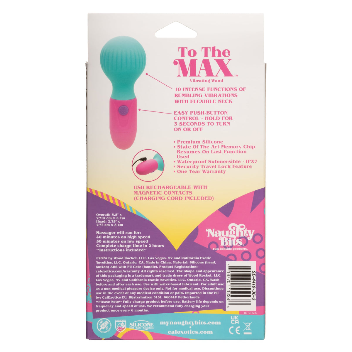 CalExotics Naughty Bits To The Max Vibrating Wand