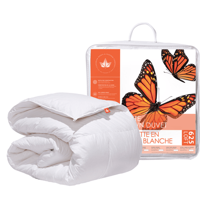 Canadian Down & Feather Company 625 Loft White Down Comforter, Regular Weight