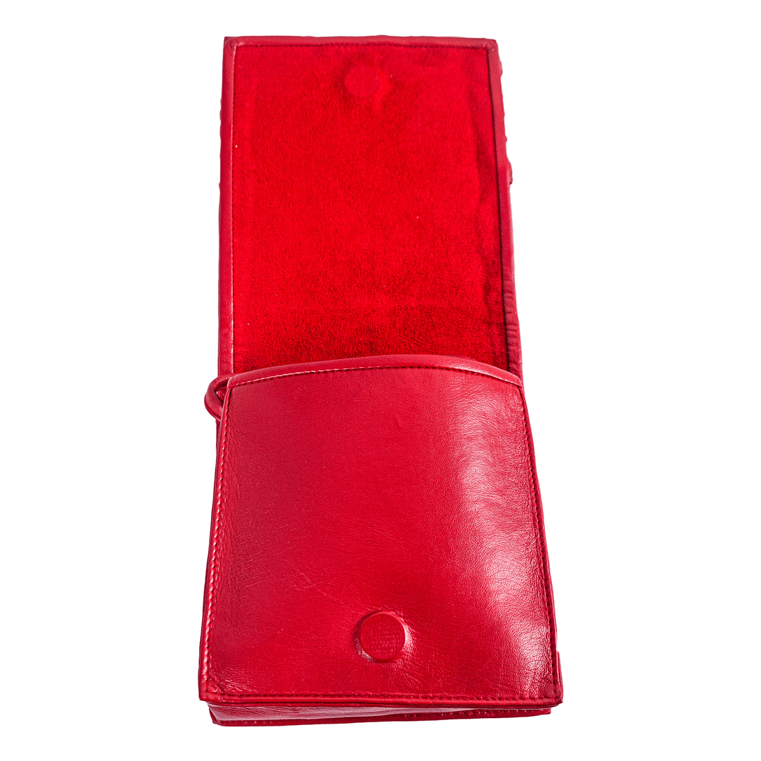 La Chic Women's Handcrafted Leather Leaf Accent Crossbody Bag