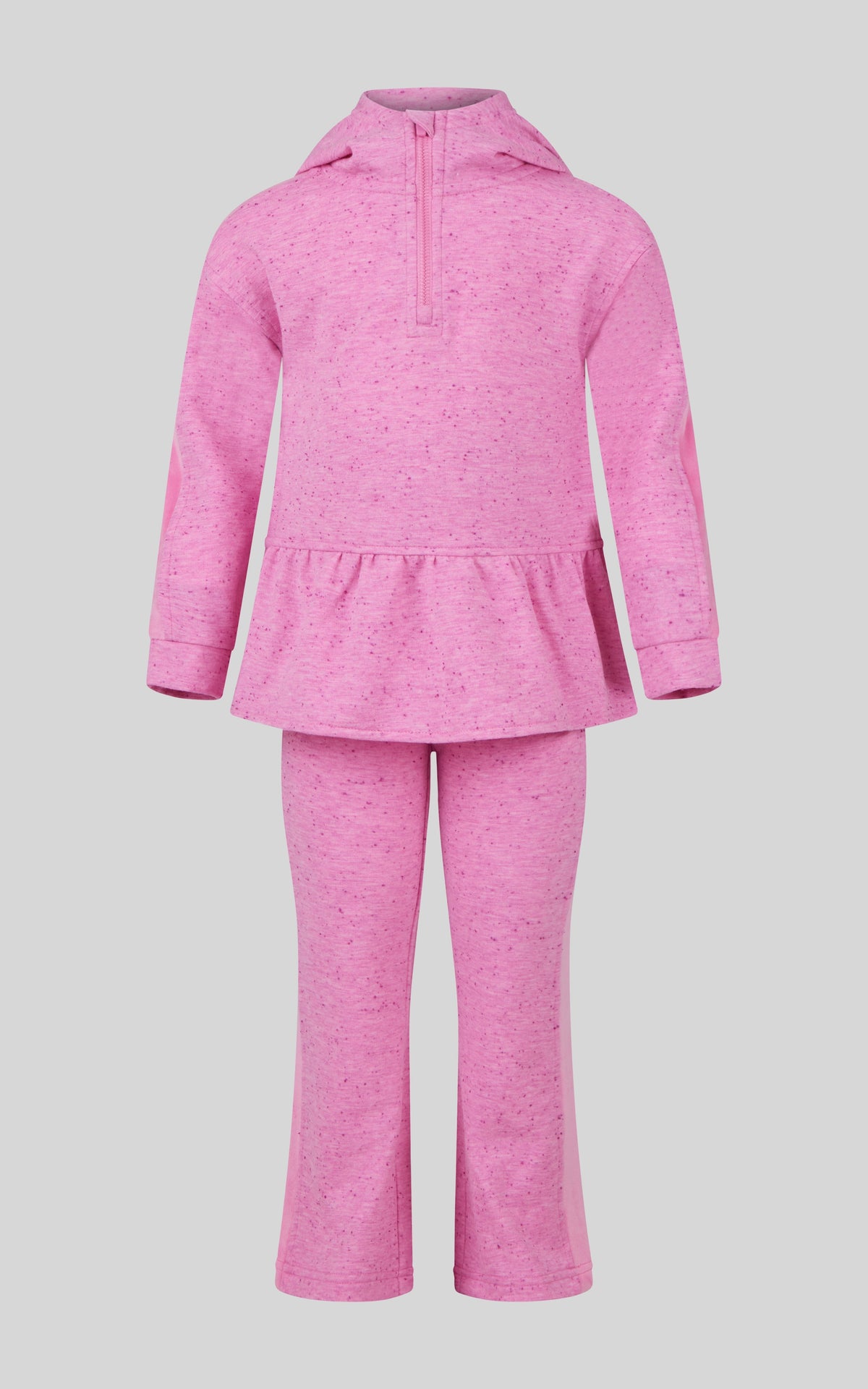 90 Degree by Reflex 4-6X 3 PC Girls Confetti Half Zip Pullover + Flared Pant + Coin Purse Set