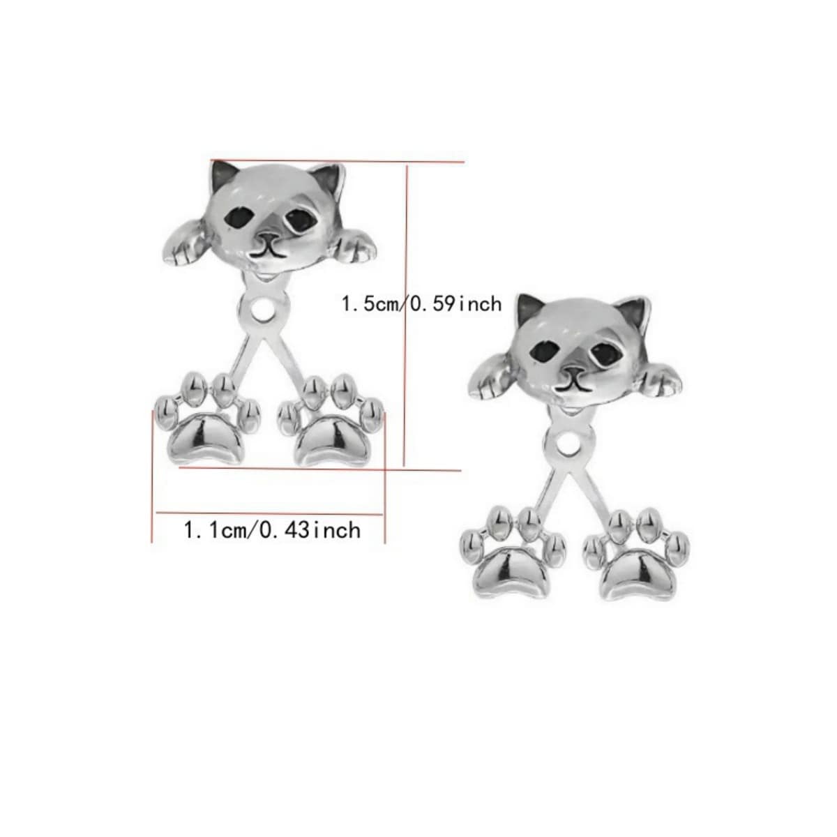 Cat Split Stud Earrings