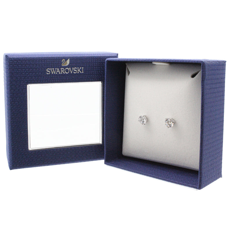 Swarovski Solitaire Silver Earrings