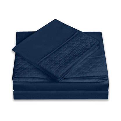 Elegant Comfort Quilted 4-Piece Sheet Set, Premium Hotel Quality