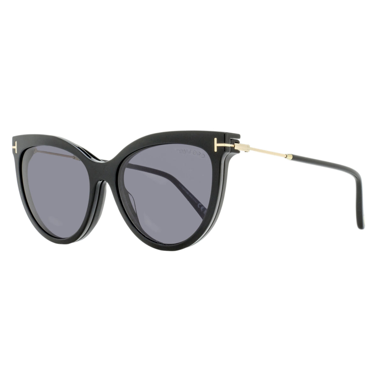 Tom Ford Magnetic Clip-on Eyeglasses TF5994-B 001 Black/Gold 56mm Ft5994