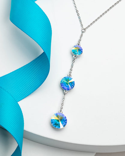 3 Rivoli Crystal Graduated Necklace made with Swarovski