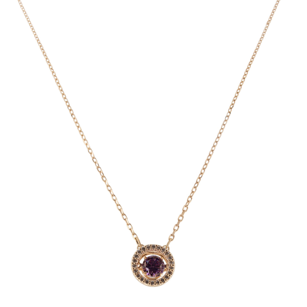 Swarovski Purple Sparkling Dance Rose Gold Pendant 5620551