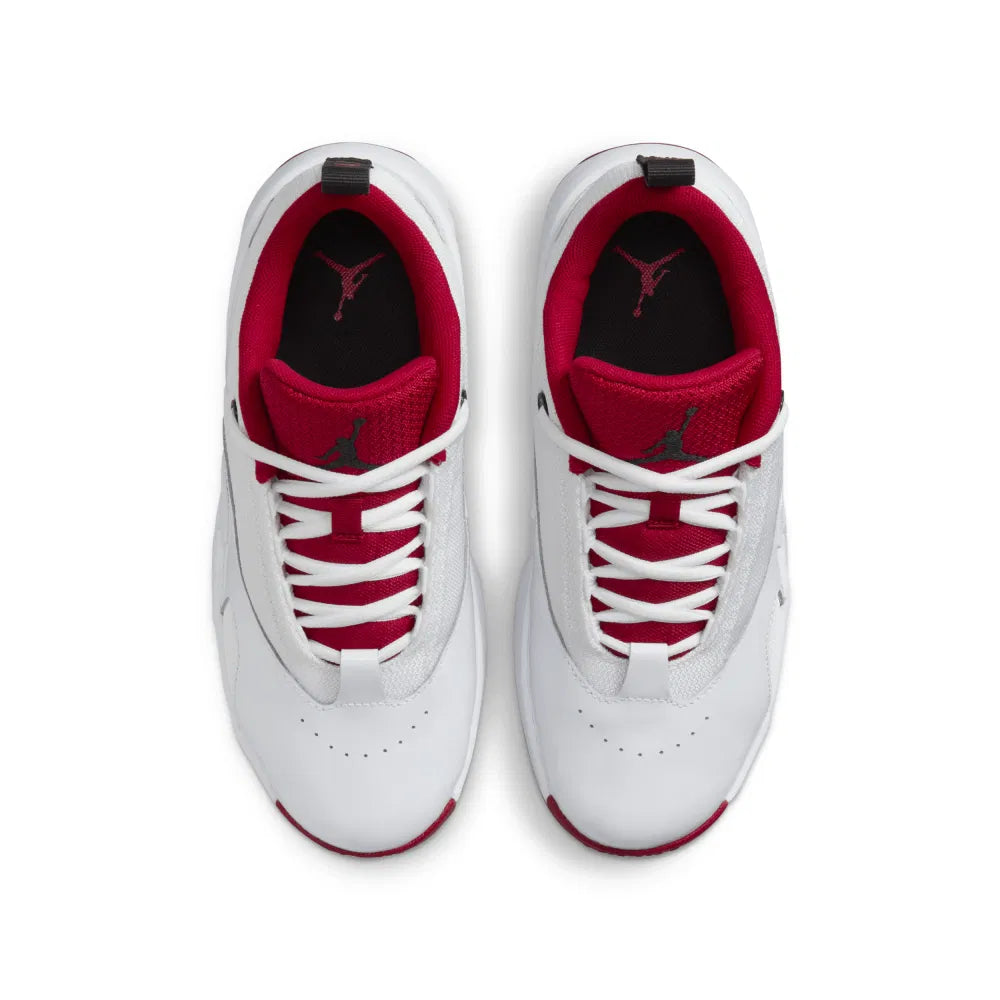 Air Jordan Grade School Max Aura 6 'White Black Gym Red Gs' Sneakers