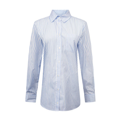 Max Mara Weekend Womens Blouse Sky Blue Striped