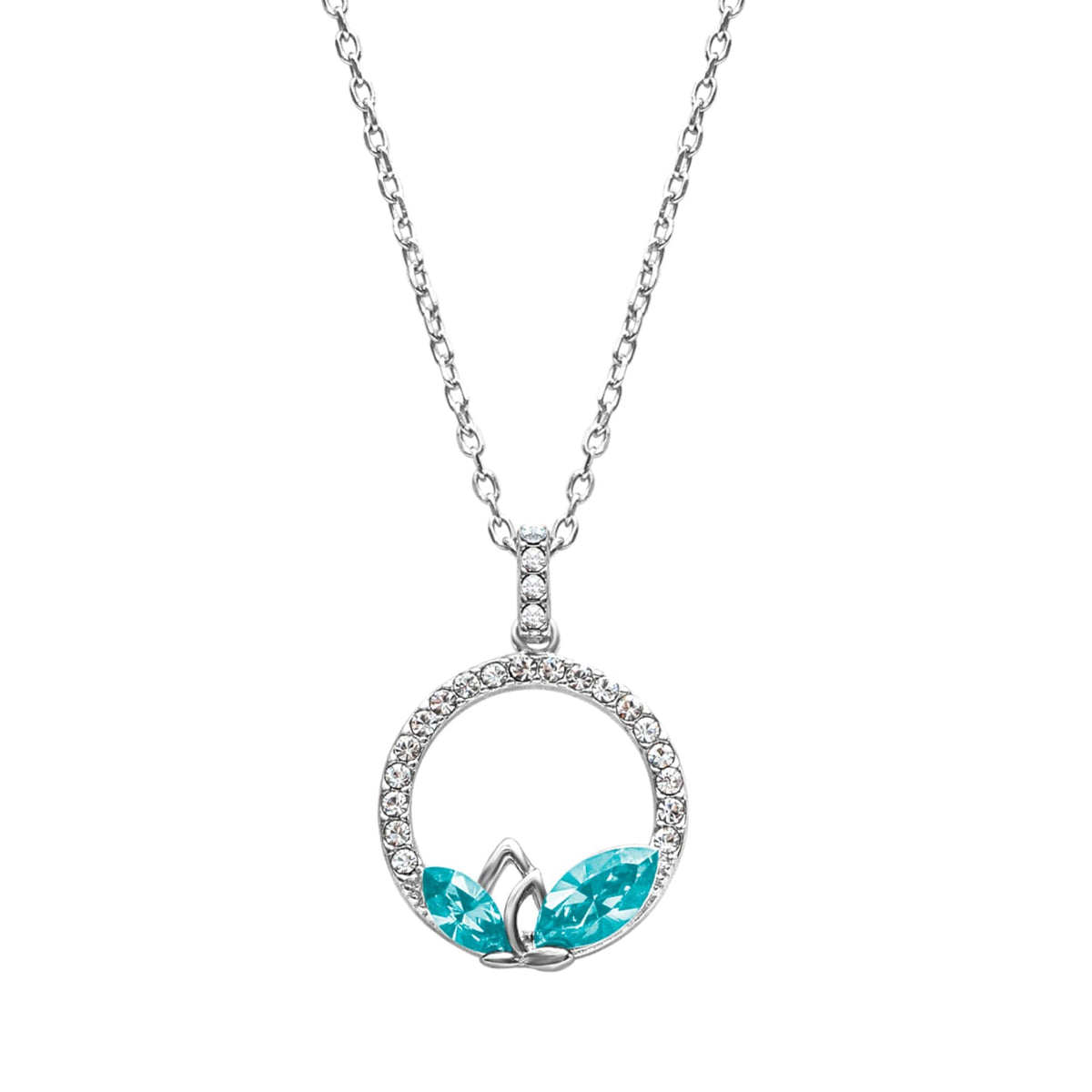 Elegant Dual Marquis Pavé Pendant Necklace – Embellished with Swarovski Crystals