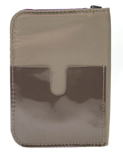 Tintamar Passport Holder Taupe & Purple