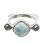 Larimar Stone Sterling Silver Atlantic Ring Size 7 By Marahlago