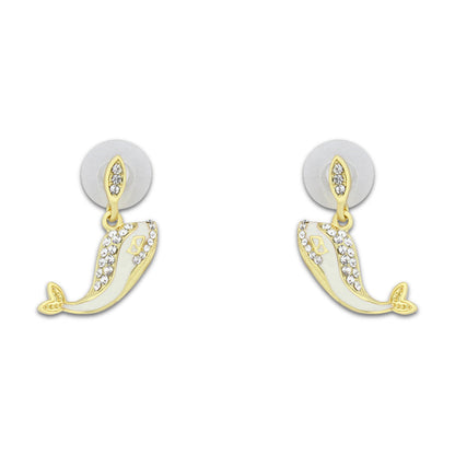 Whale Earrings Silver And Gold Khloelle LC0070840