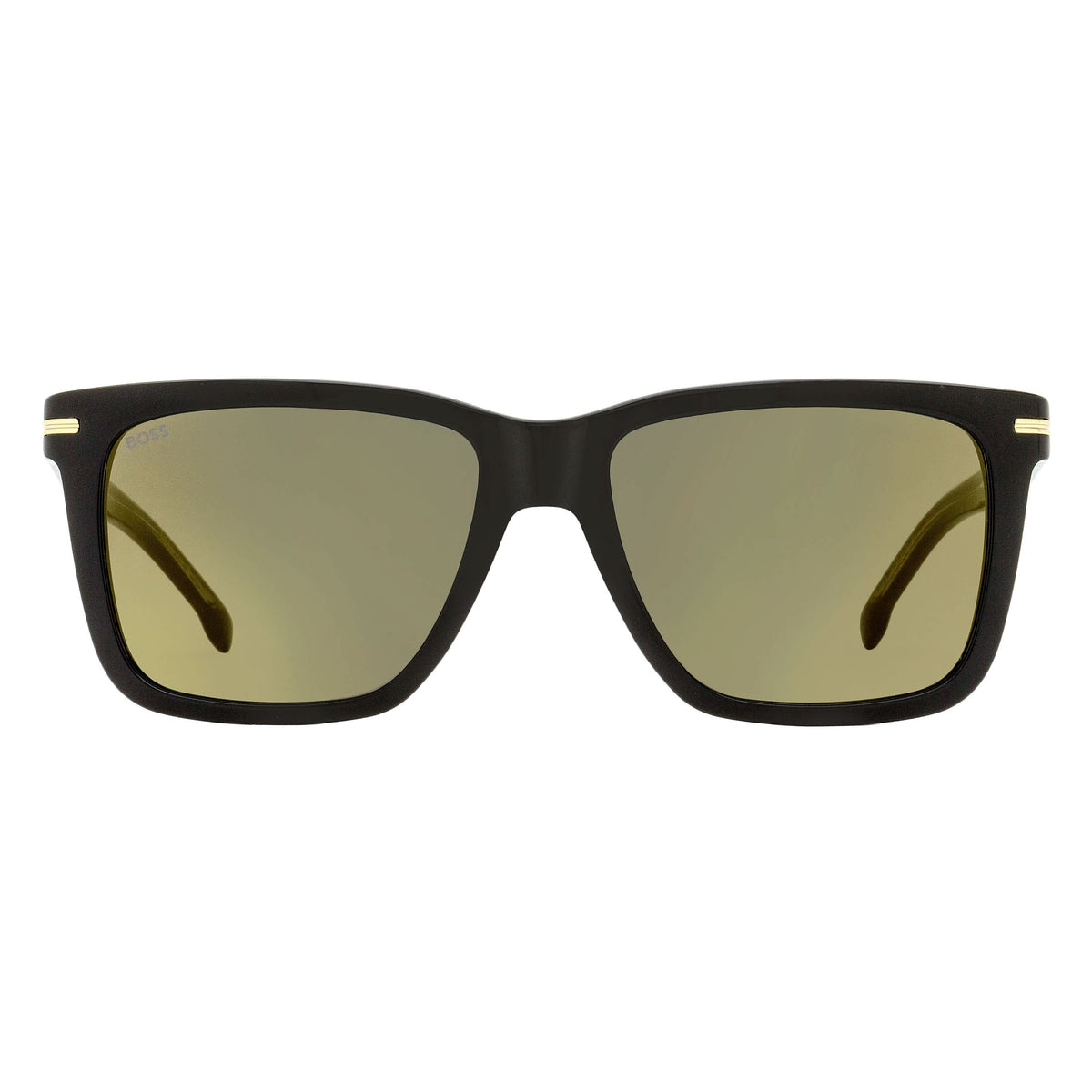 Boss Rectangular Sunglasses B1598/S 2M2JO Black/Gold 55mm