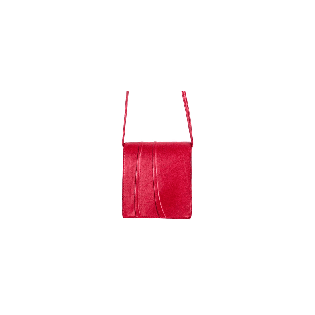 La Chic Women's Handcrafted Leather Leaf Accent Crossbody Bag