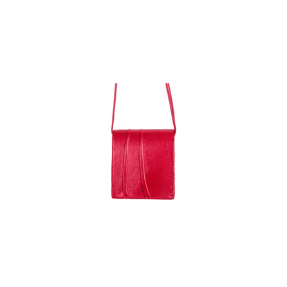 La Chic Women's Handcrafted Leather Leaf Accent Crossbody Bag