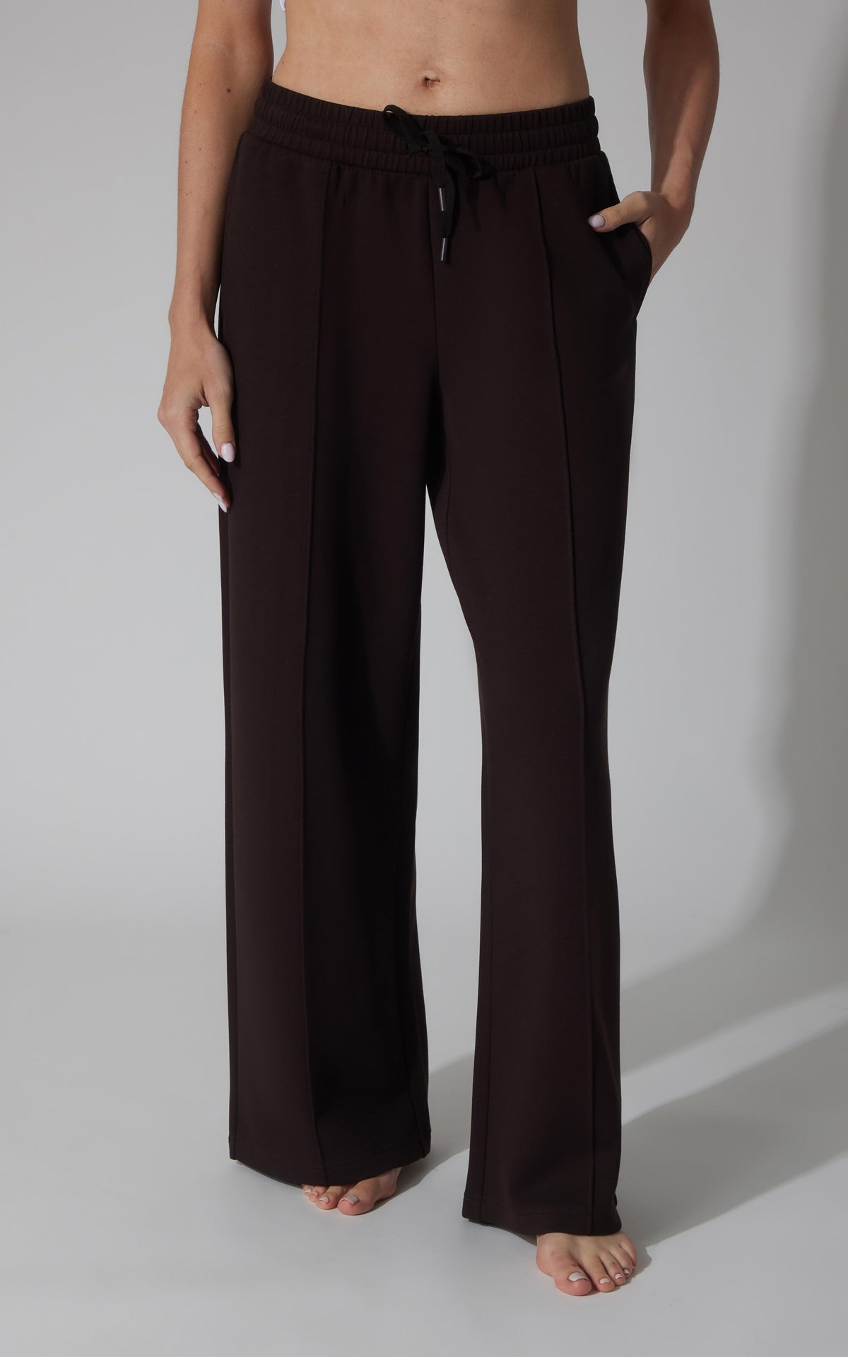 90 Degree by Reflex Softlite Fleece Timeless Pintuck Wide Leg Pant