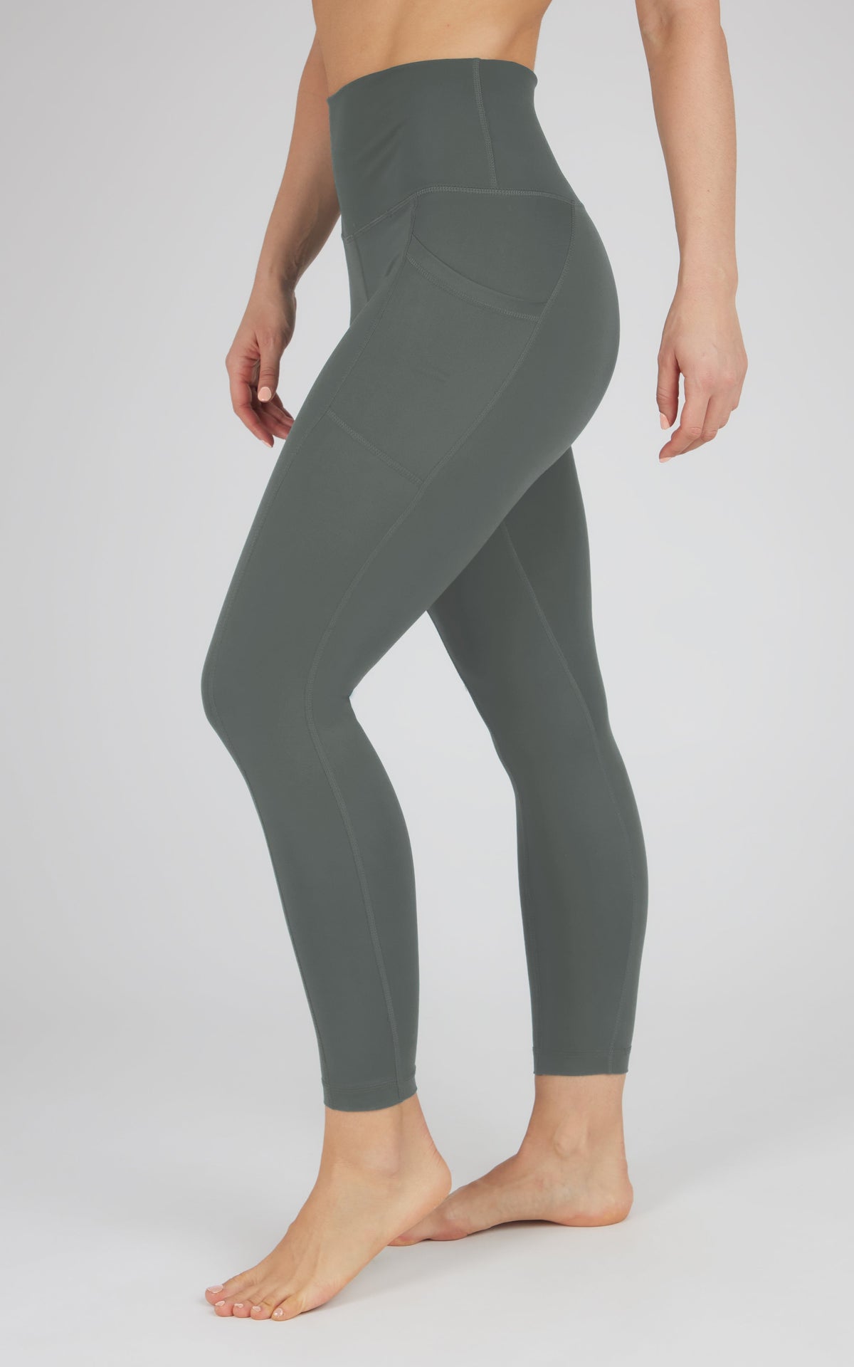 90 Degree by Reflex Lux Elastic Free High Waist Side Pocket 7/8 Ankle
