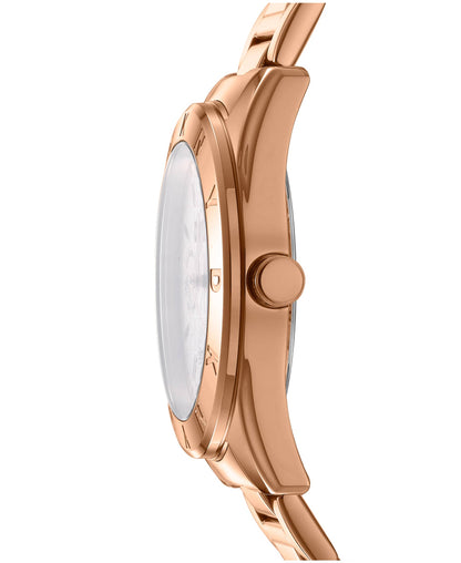 Dkny Women Watch, Rose Gold Color Case, Rose Gold Dial, Rose Gold Color Metal Bracelet, Multi-Function, 5 Atm