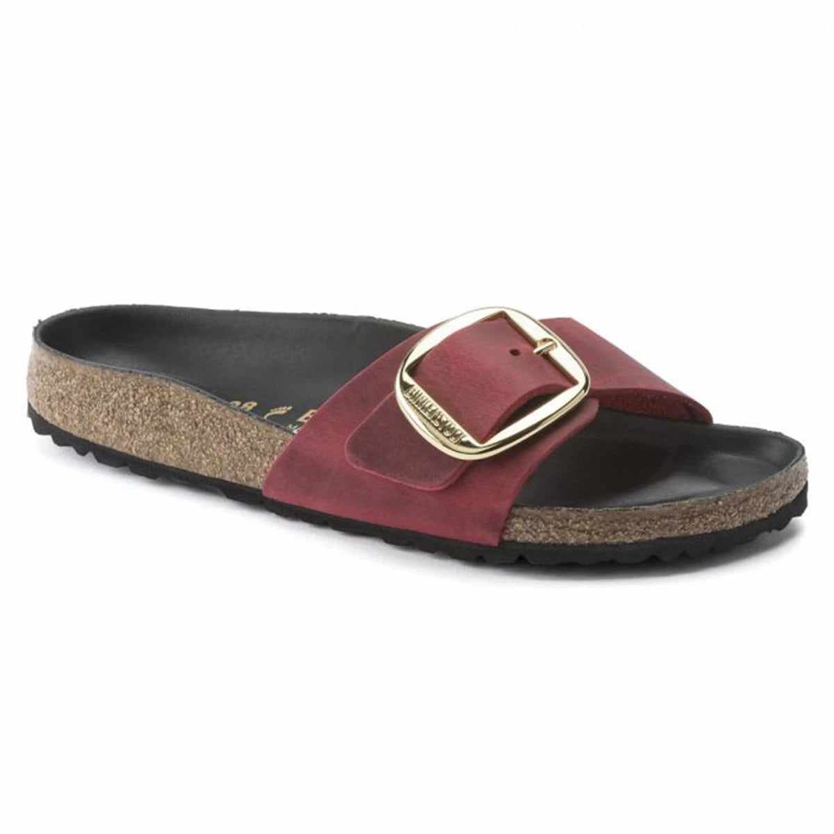 Birkenstock Madrid Big Buckle Oiled Leather Fire Red Sandals