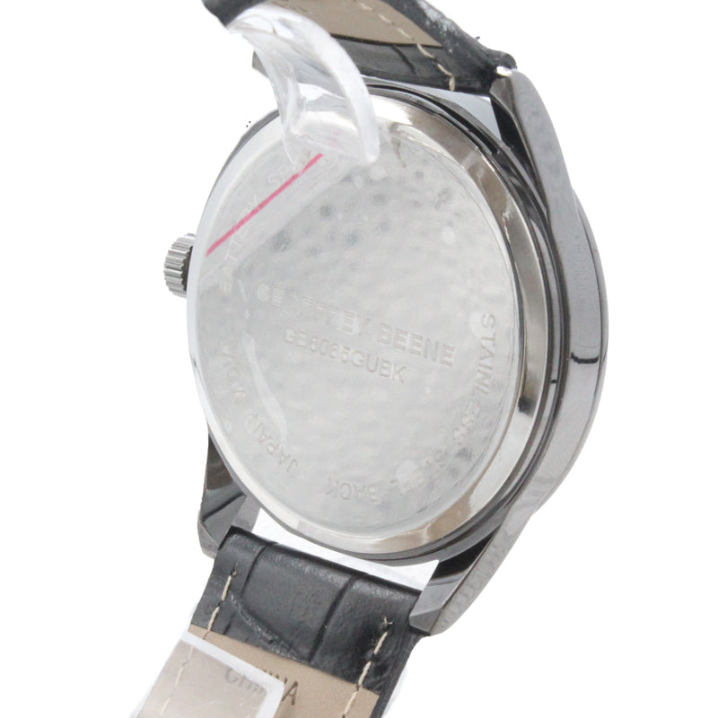 Geoffrey Beene Black Leather Strap Men's Watch GB8065GUBK