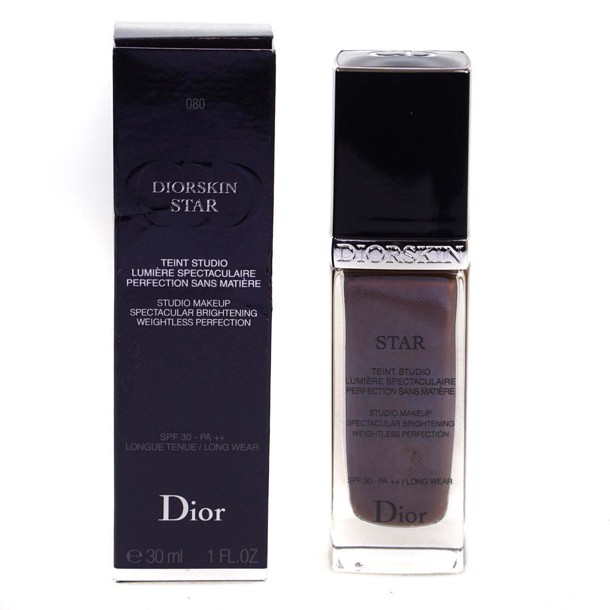Dior Foundation Dark Brown Diorskin Star Liquid 080 Ebony (Clearance)