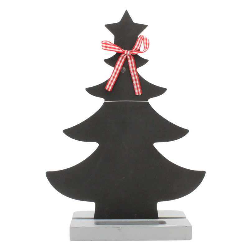 Christmas Tree Chalkboard Decoration Table Centrepiece 23.5 cm Height