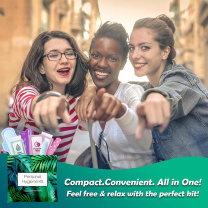 Feminine Hygiene Kits Pack of 10 (Green Ferns)