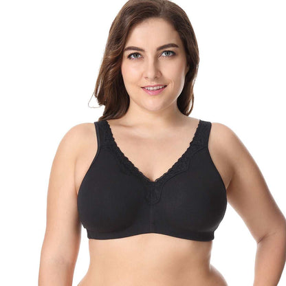 Comfort Cotton Wireless Full Coverage Lace Bra