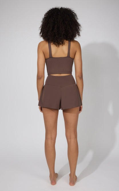 90 Degree by Reflex Ribbed Alamo Bra Tank & Lightstreme Crossfire Short Set