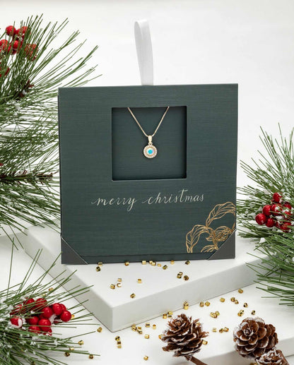 Gold Halo Necklace  Made with Swarovski Crystals by callura