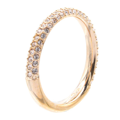 Swarovski Stone Rose Gold Ring Size 55