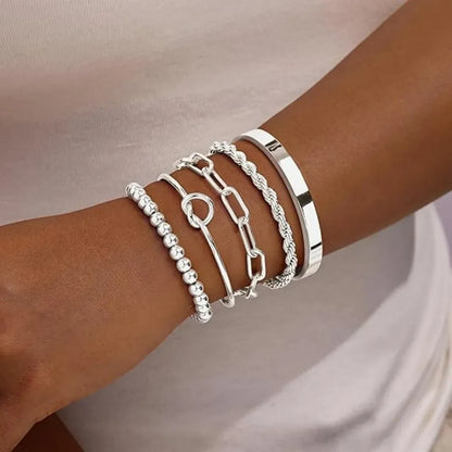 Trendy Layered Bracelet Set for Women