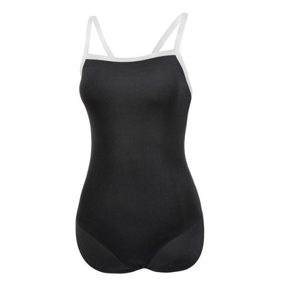 Sleek Solid Elite Training Athletic One Piece Swimsuit