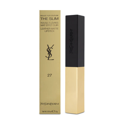Yves Saint Laurent The Slim Leather-Matte Lipstick 27 Conflicting Crimson