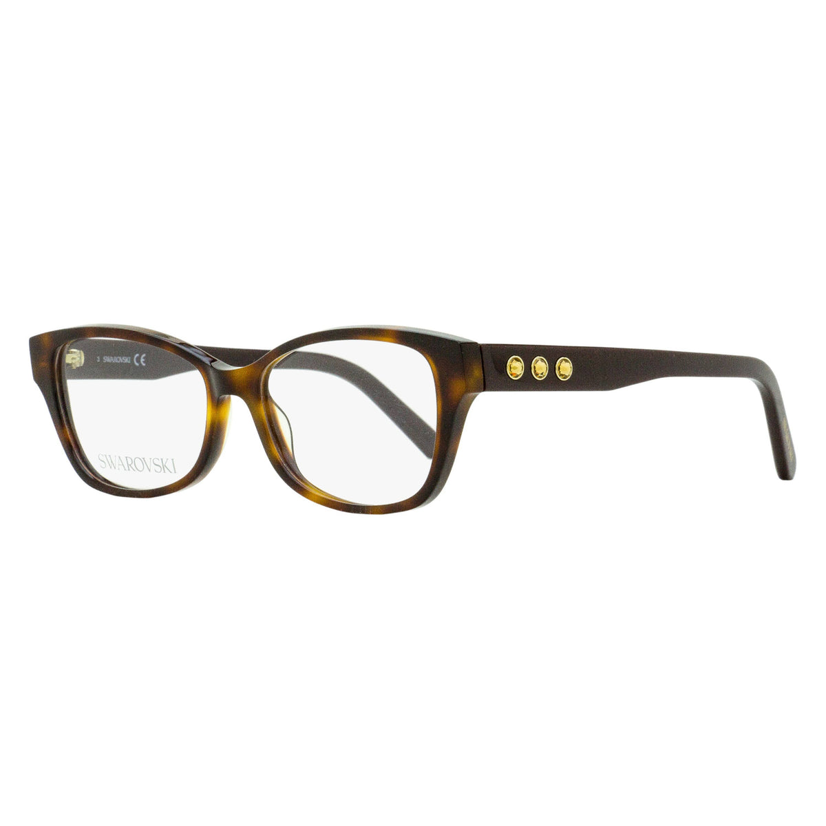 Swarovski Rounded Rectangular Eyeglasses SK5430 020 Transparent Grey 53mm