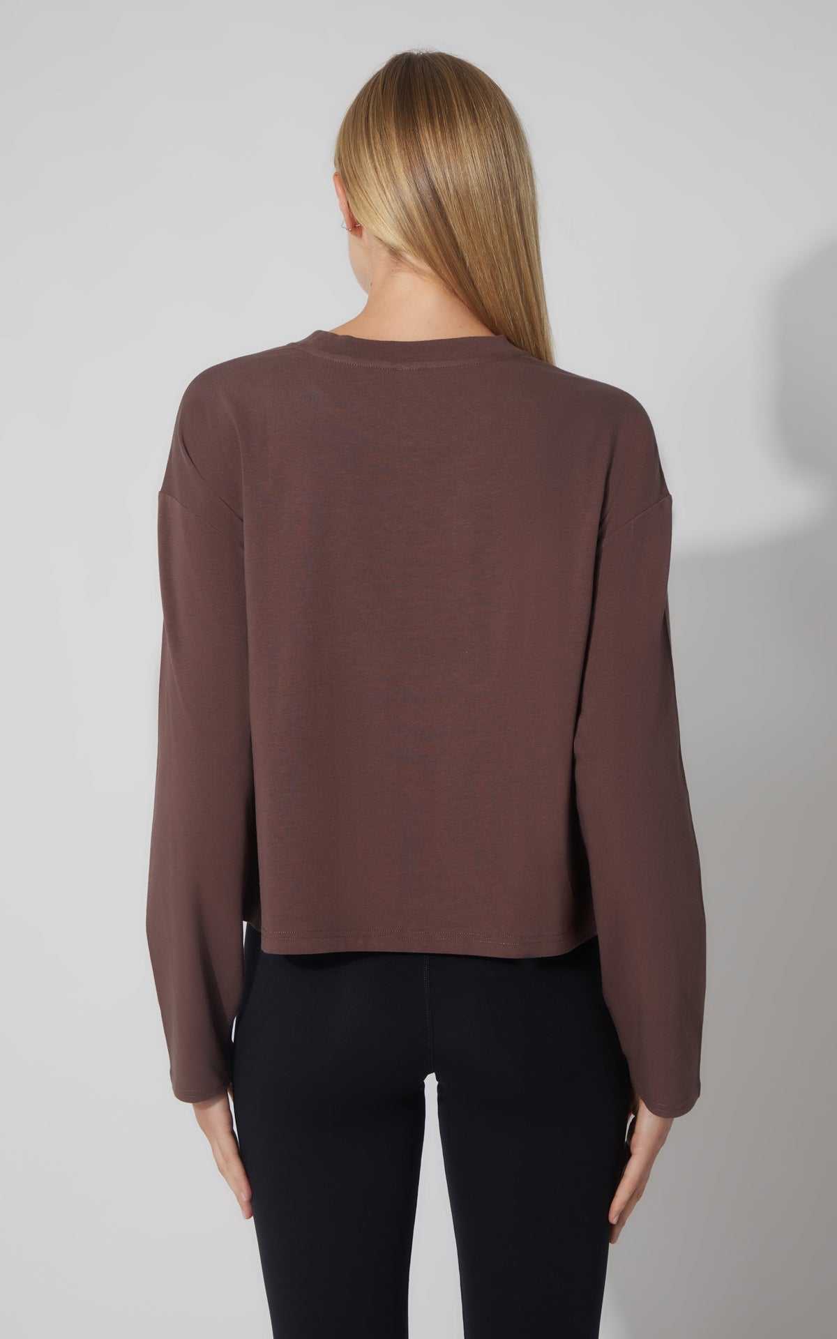90 Degree by Reflex 2 PK Cotton Deluxe Boxy Long Sleeve Top