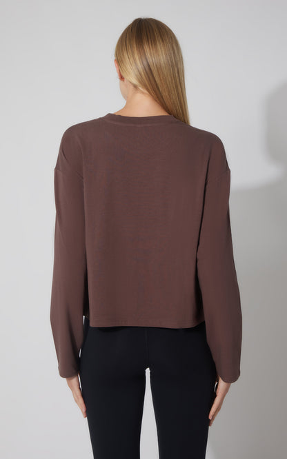 90 Degree by Reflex 2 PK Cotton Deluxe Boxy Long Sleeve Top