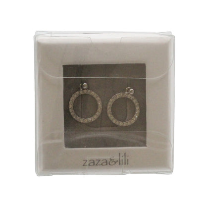 Zaza & Lilli Rhodium-Plated Silver Glint Stud Earrings