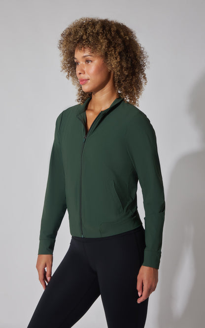 90 Degree by Reflex Warp Intown Full Zip Bomber Jacket